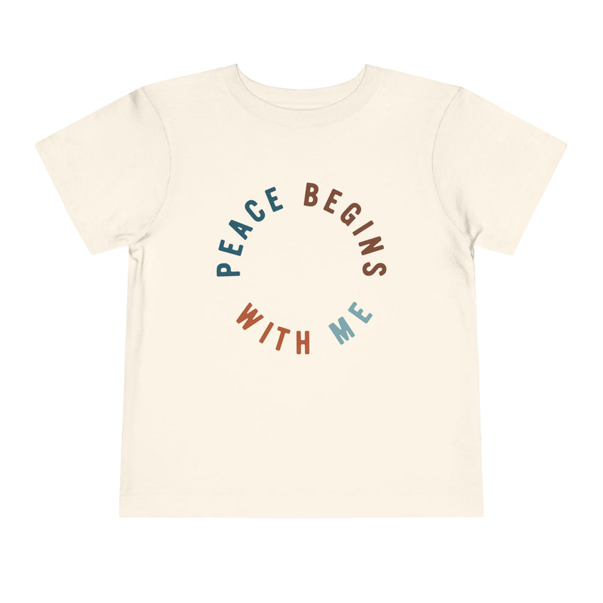 "Peace Begins With Me" Toddler Short Sleeve Tee