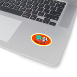 World Peace World and Soccer Ball Oval Kiss-Cut Stickers