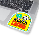 World Peace World and Soccer Ball Arch Kiss-Cut Stickers