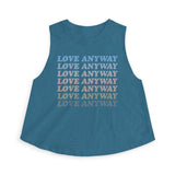 "Love Anyway" Vintage Waterfall Women's Crop Top