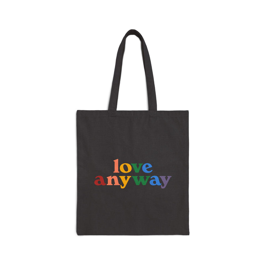 "Love Anyway" Pride Cotton Canvas Tote Bag