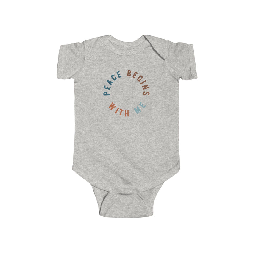 "Peace Begins With Me" Infant Fine Jersey Bodysuit