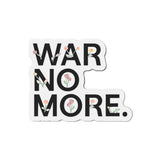 "War No More" Floral Die-Cut Magnet