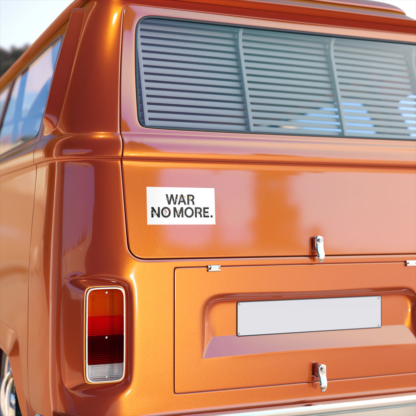 "War No More" Floral Bumper Sticker