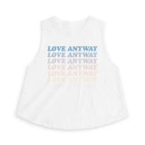 "Love Anyway" Vintage Waterfall Women's Crop Top