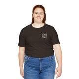 "Peace Can't Wait" Embroidered Unisex Jersey Short Sleeve T-Shirt