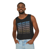 "Love Anyway" Vintage Waterfall Unisex Garment-Dyed Tank Top