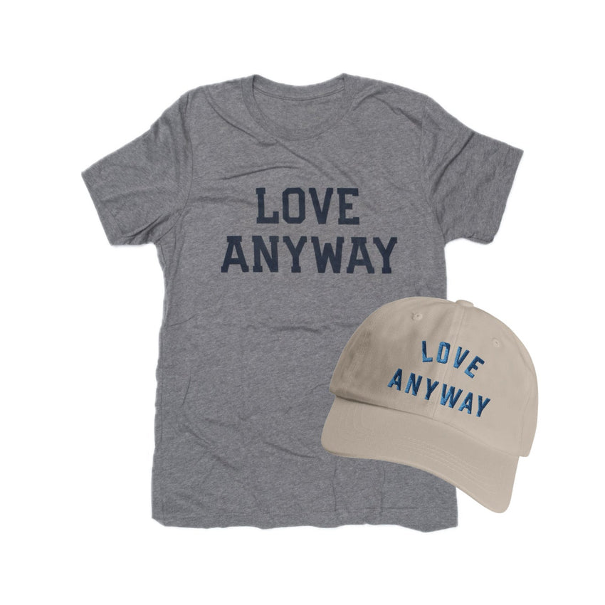 "Love Anyway" Heather Shirt & Embroidered Hat