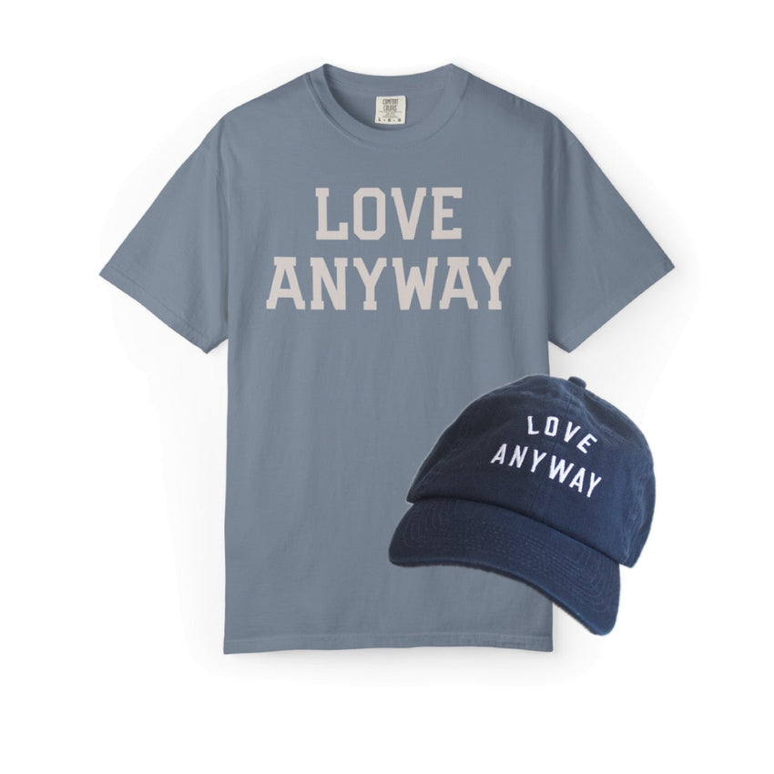 "Love Anyway" Navy Hat & Heavyweight Shirt Bundle