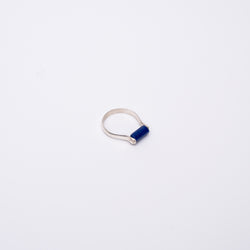 Lapis Lazuli Bar Silver Ring
