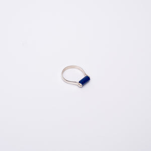 Lapis Lazuli Bar Silver Ring