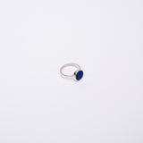 Lapis Lazuli Circle Silver Ring