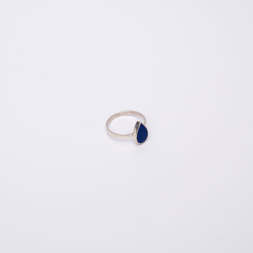 Lapis Lazuli Tear Drop Silver Ring
