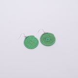 Seafoam Green Burundi Peace Woven Earrings