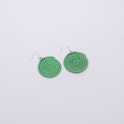 Seafoam Green Burundi Peace Woven Earrings