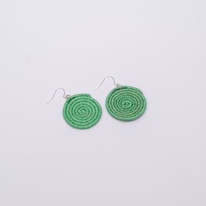 Seafoam Green Burundi Peace Woven Earrings