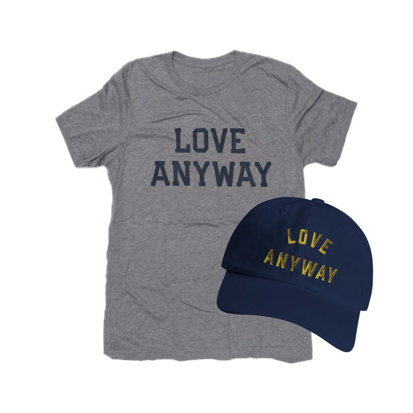 "Love Anyway" Heather Shirt & Embroidered Hat