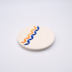 Blue Sea & Apricot Ceramic Trinket Tray