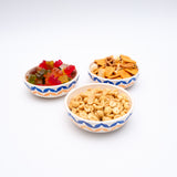 Blue Sea & Apricot Ceramic Bowls