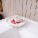 Red Poppy Ceramic Soap Dish and Floral Soap Bundle
