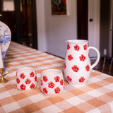 Red Poppy Ceramic Table Pitcher