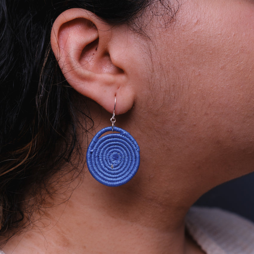 Royal Blue Burundi Peace Woven Earrings