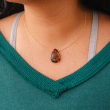 Amber Tear Drop Necklace