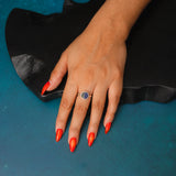Lapis Lazuli & Chrysocolla Circle Ring
