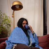 Blue Kikoy Scarf Shawl