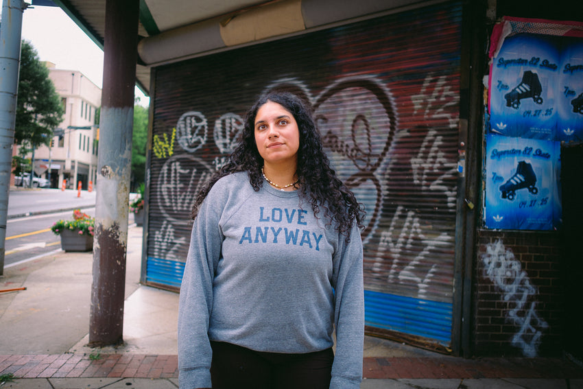 "Love Anyway" Unisex Sweatshirt - Grey