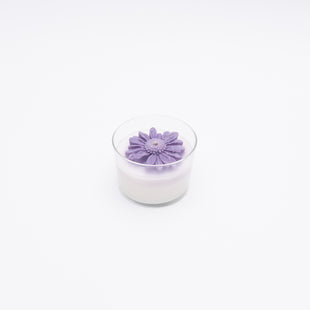 Lavender Flower Glass Jar Candle