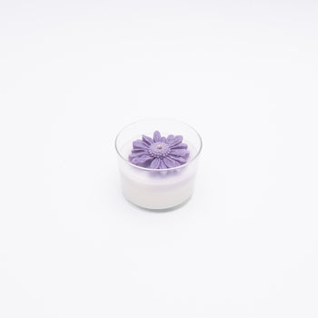 Lavender Flower Glass Jar Candle