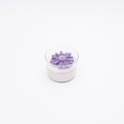 Lavender Flower Glass Jar Candle