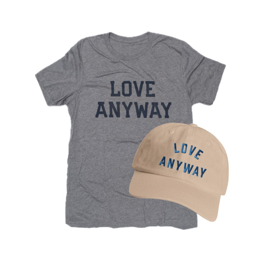 "Love Anyway" Heather Shirt & Embroidered Hat