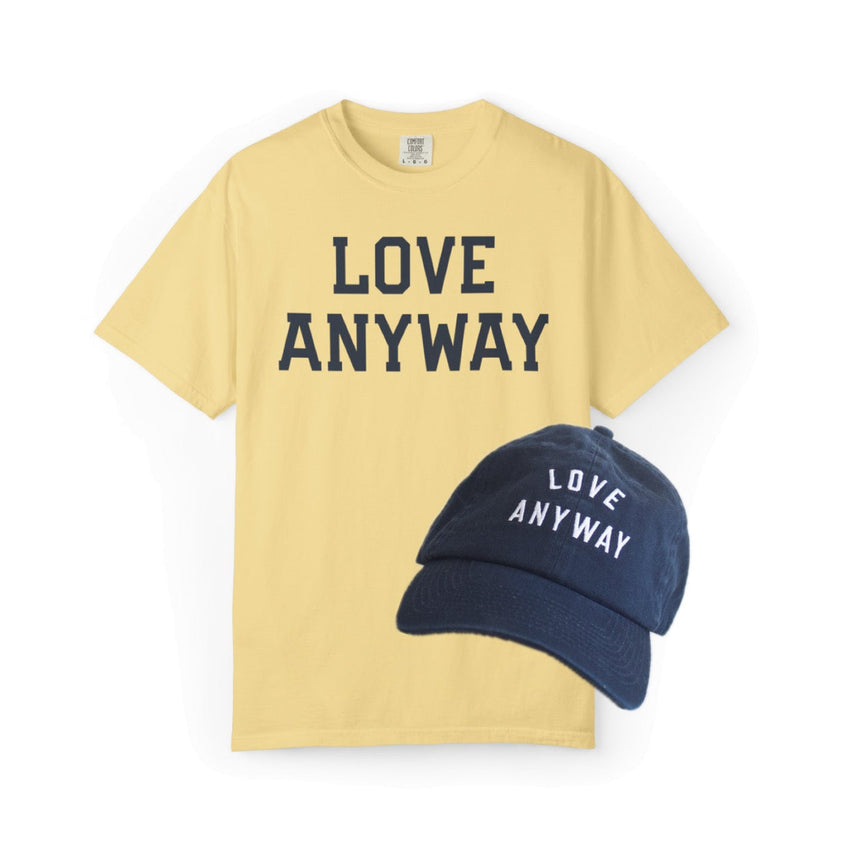 "Love Anyway" Navy Hat & Heavyweight Shirt Bundle