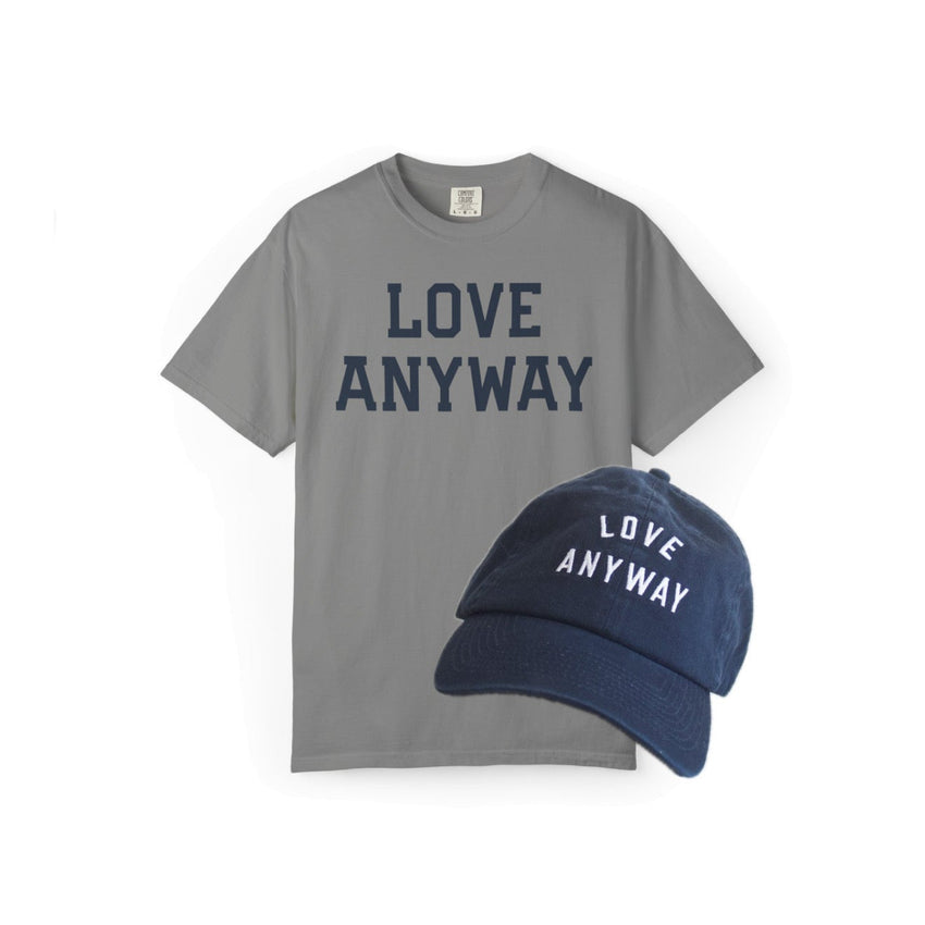 "Love Anyway" Navy Hat & Heavyweight Shirt Bundle