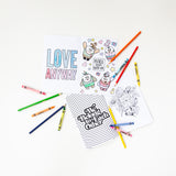 Kid Coloring Peace Postcard Mail Club