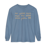 "Peace" Multi-Language Unisex Heavyweight Long-Sleeve T-Shirt