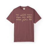 "Peace" Multi-Language Unisex Heavyweight Crewneck T-Shirt