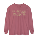 "Peace" Multi-Language Unisex Heavyweight Long-Sleeve T-Shirt