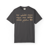 "Peace" Multi-Language Unisex Heavyweight Crewneck T-Shirt