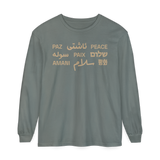 "Peace" Multi-Language Unisex Heavyweight Long-Sleeve T-Shirt