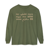 "Peace" Multi-Language Unisex Heavyweight Long-Sleeve T-Shirt