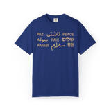 "Peace" Multi-Language Unisex Heavyweight Crewneck T-Shirt