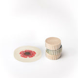 Red Poppy Ceramic Soap Dish and Floral Soap Bundle