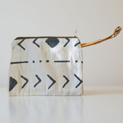 Tribal Leather Strap Wristlet