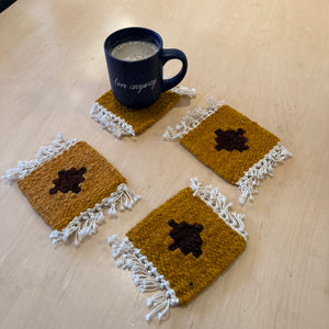 Hand-Woven Mini Coaster Set of Four