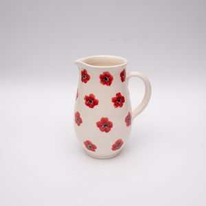 Red Poppy Ceramic Table Pitcher