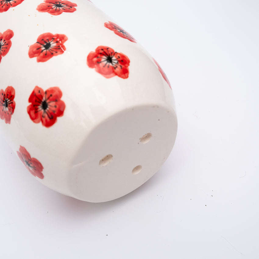 Red Poppy Ceramic Planter Pot