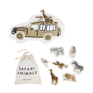 Safari Van and Animal Pillow Set